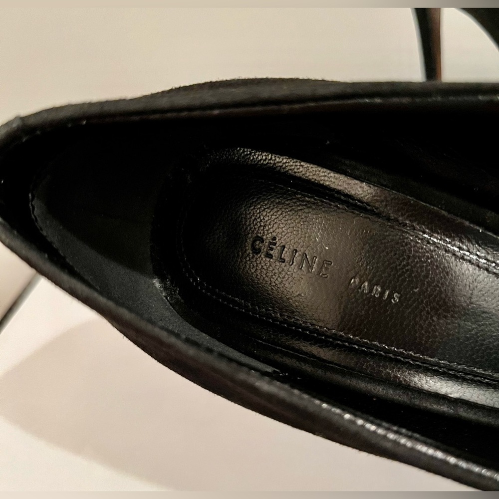 ‘OLD CELINE’ PHOEBE PHILO black suede stiletto pump EU 36 (US 6) - Picture 6 of 7